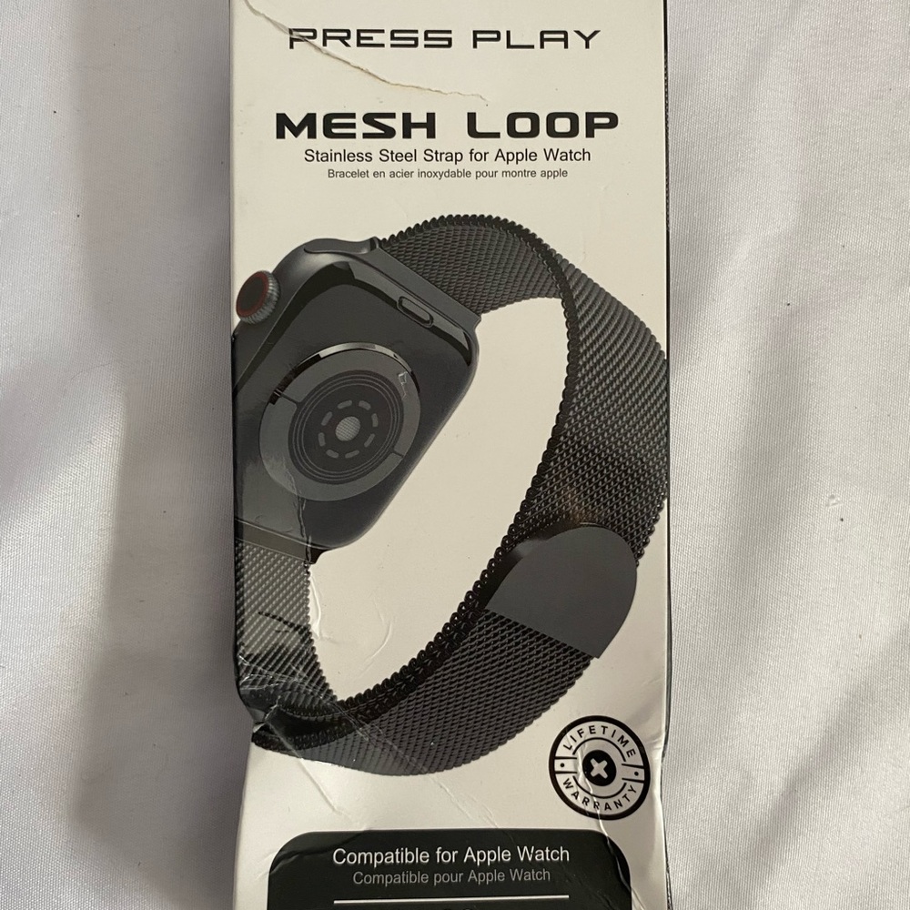 Black metal Apple Watch band New